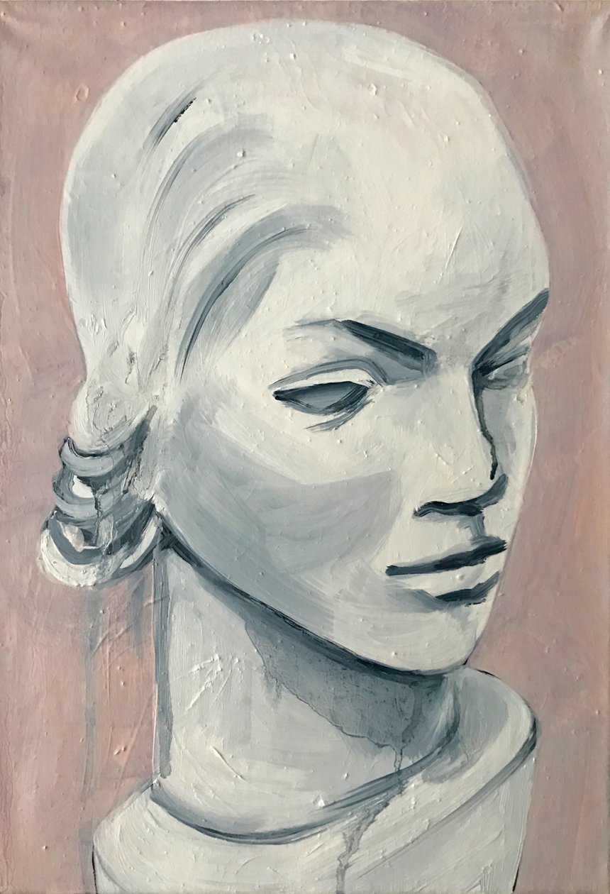 Valentina, 2017 (olieverf op linnen) door Cathy Lomax