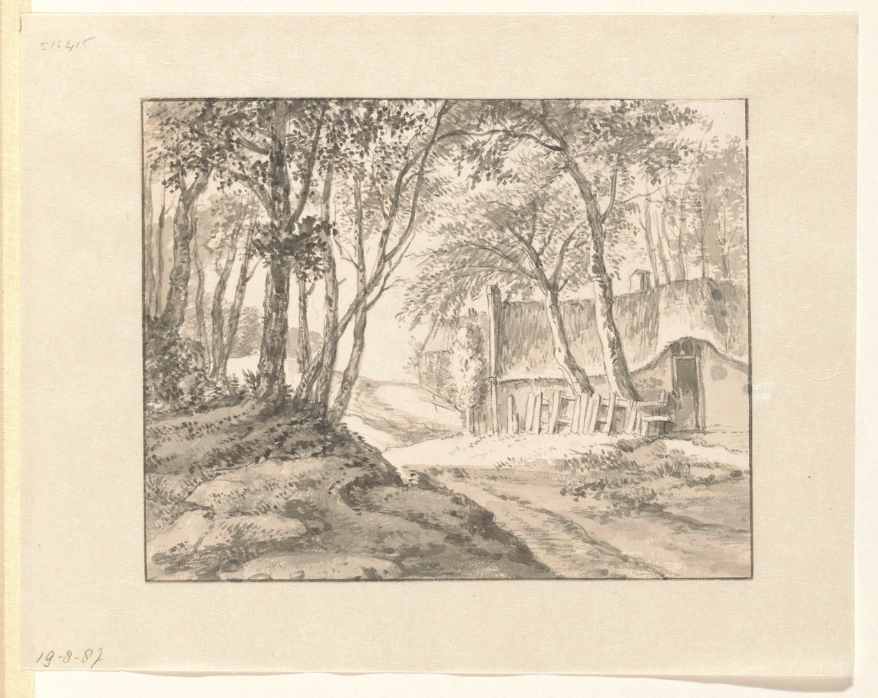 Boerderij tussen bomen door Cecilia Barbiers (possibly)