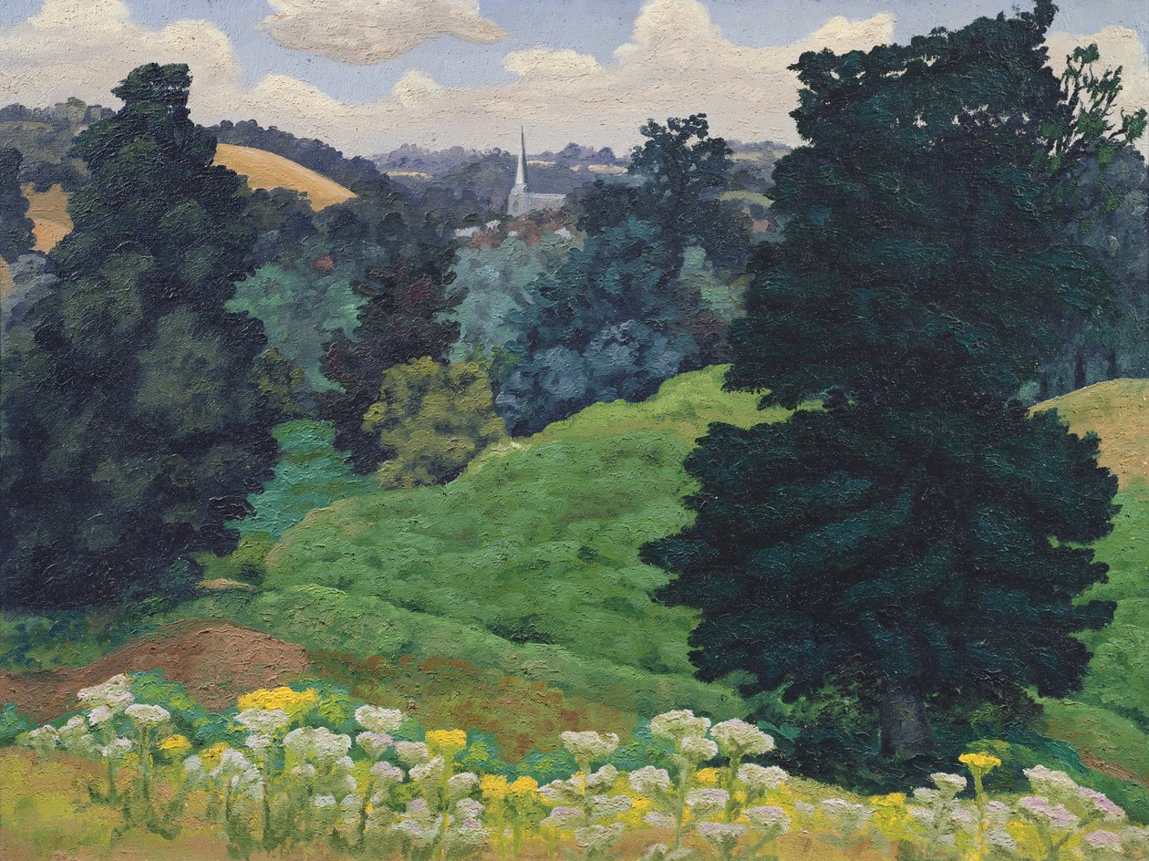 Hadleigh Kerk, ca. 1942 door Cedric Morris
