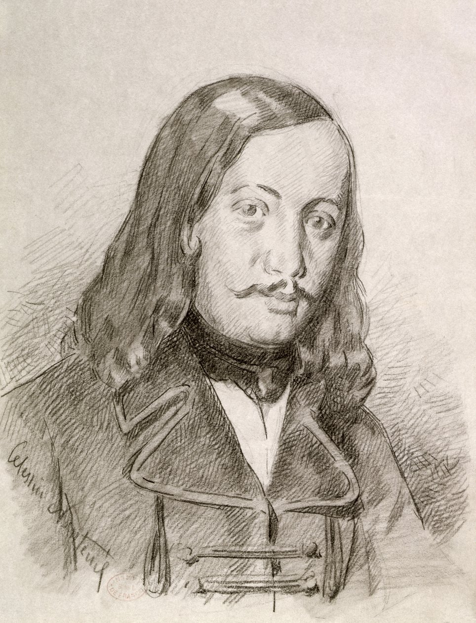 Theophile Gautier door Celestin Francois Nanteuil