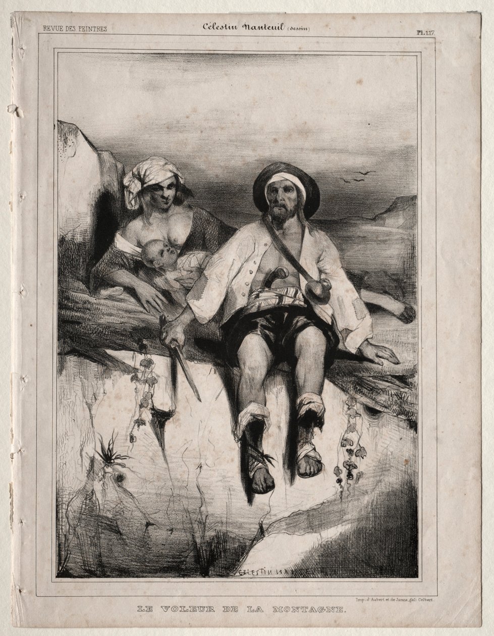 De rover van de berg door Celestin Francois Nanteuil