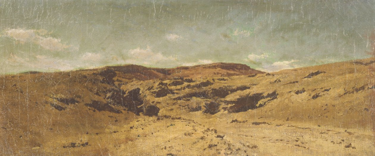Woestijnlandschap met karavaan door Cesare Biseo