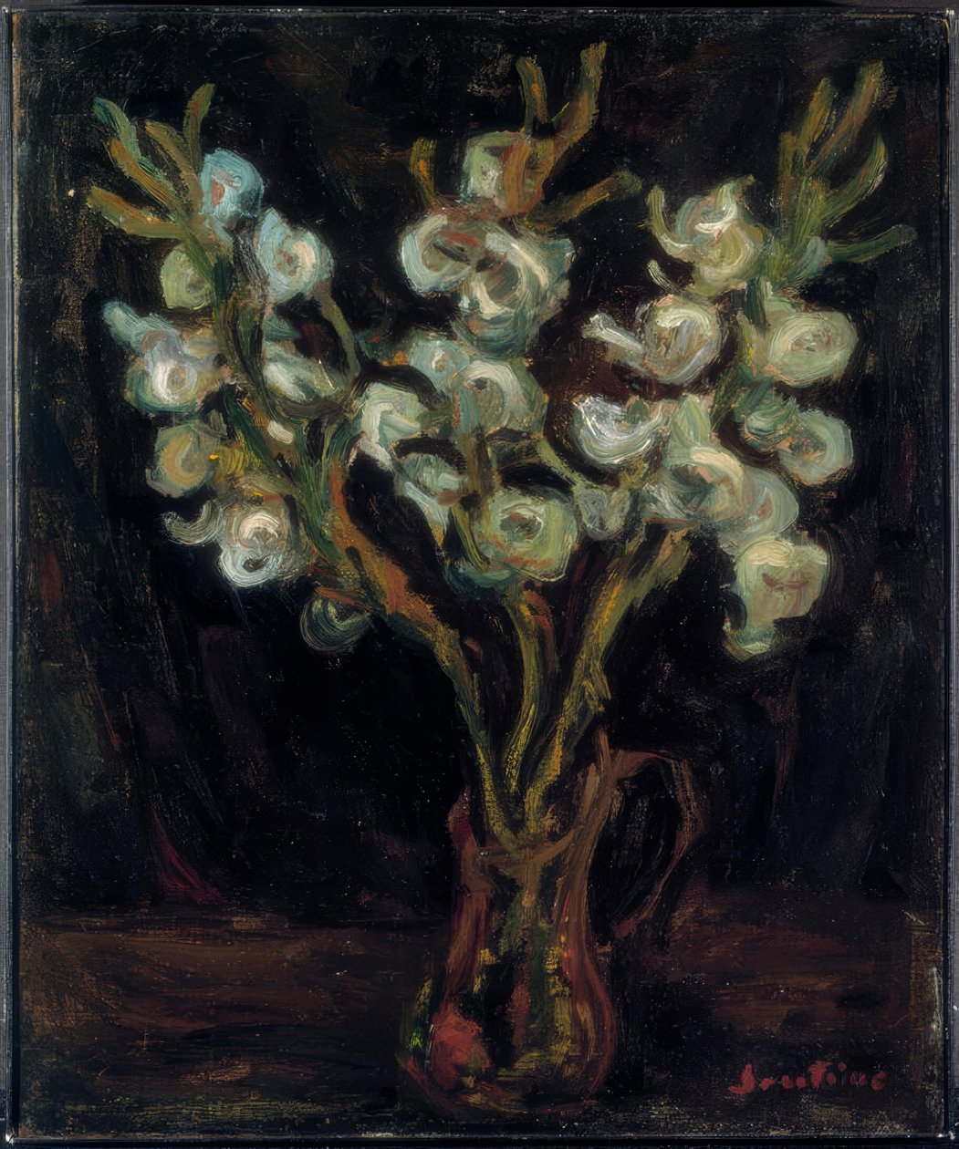 Blauwe gladiolen door Chaim Soutine
