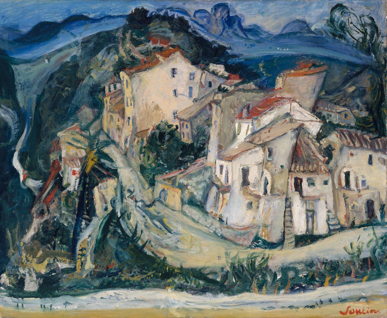 Uitzicht op Cagnes door Chaim Soutine