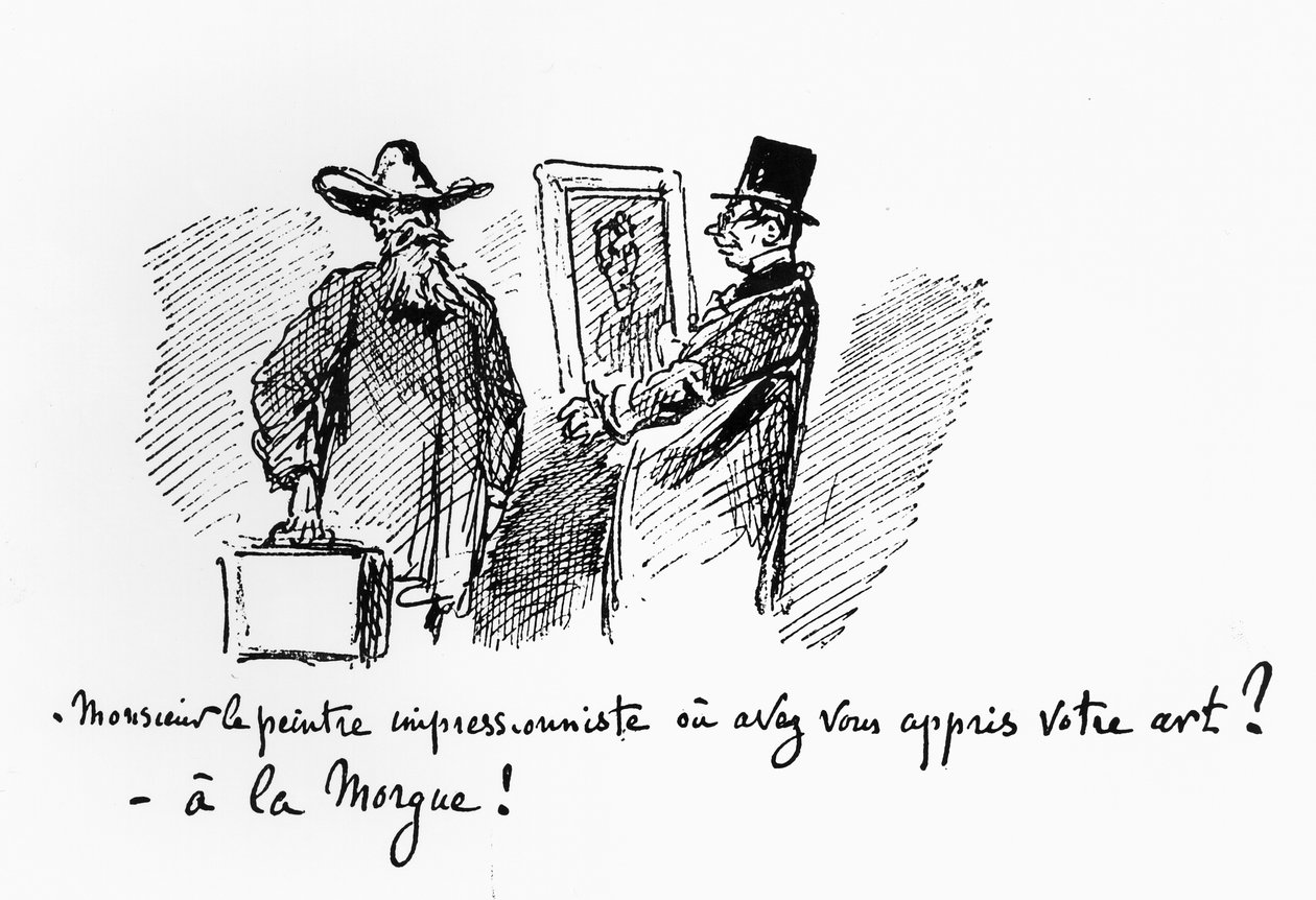 Karikatuur over impressionistische schilderkunst, 