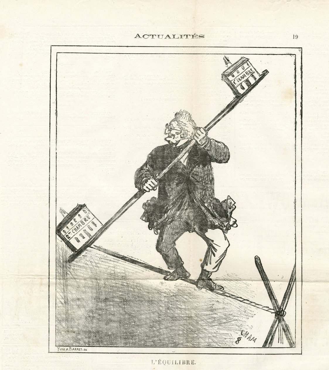 Illustratie van Cham (1819-1879) in Le Charivari door Amédée de Noé