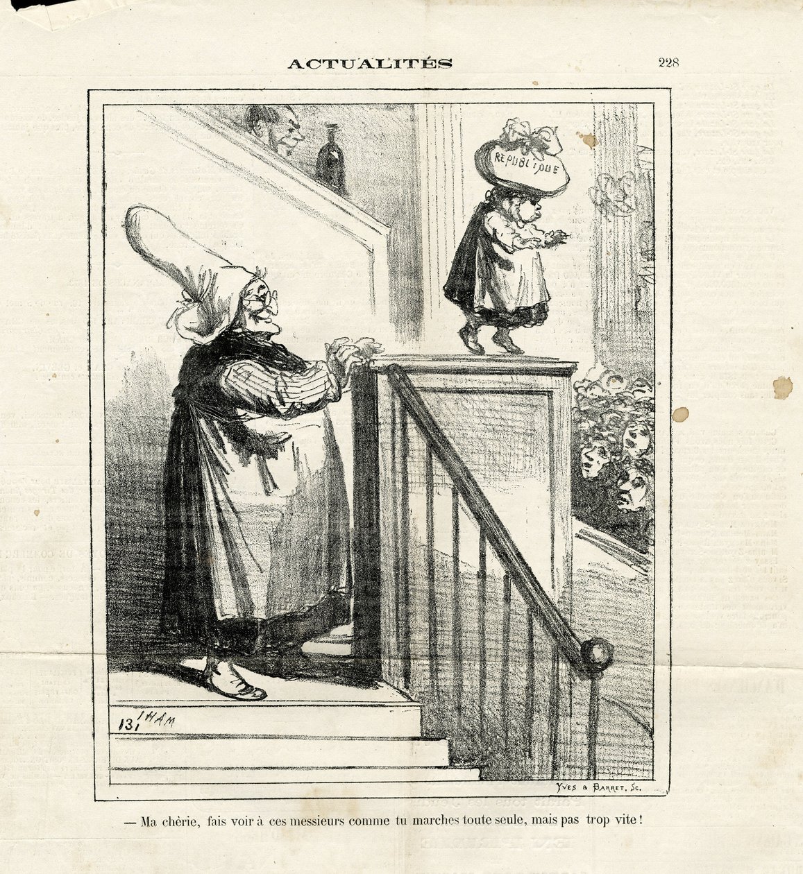 Illustratie van Cham (1819-1879) in Le Charivari door Amédée de Noé