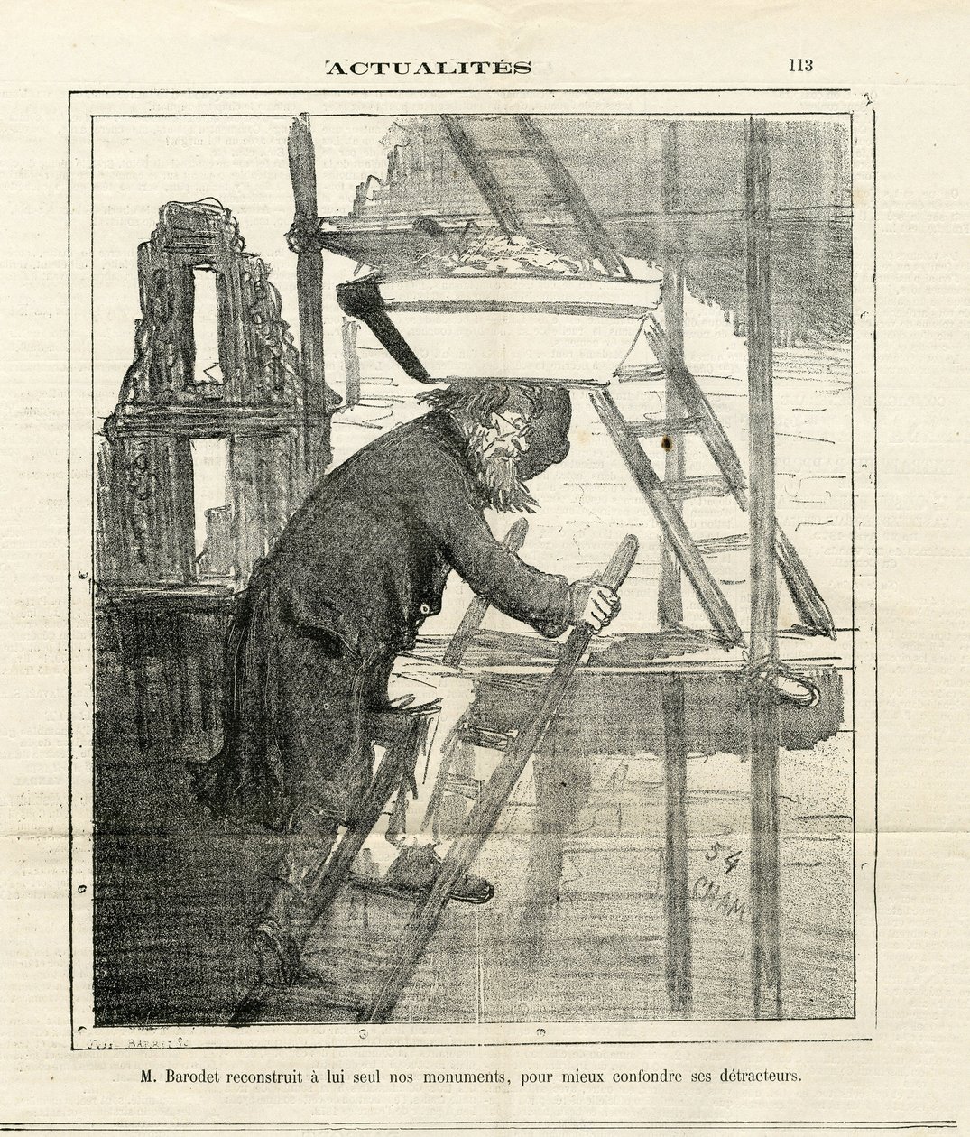 Illustratie van Cham (1819-1879) in Le Charivari door Amédée de Noé
