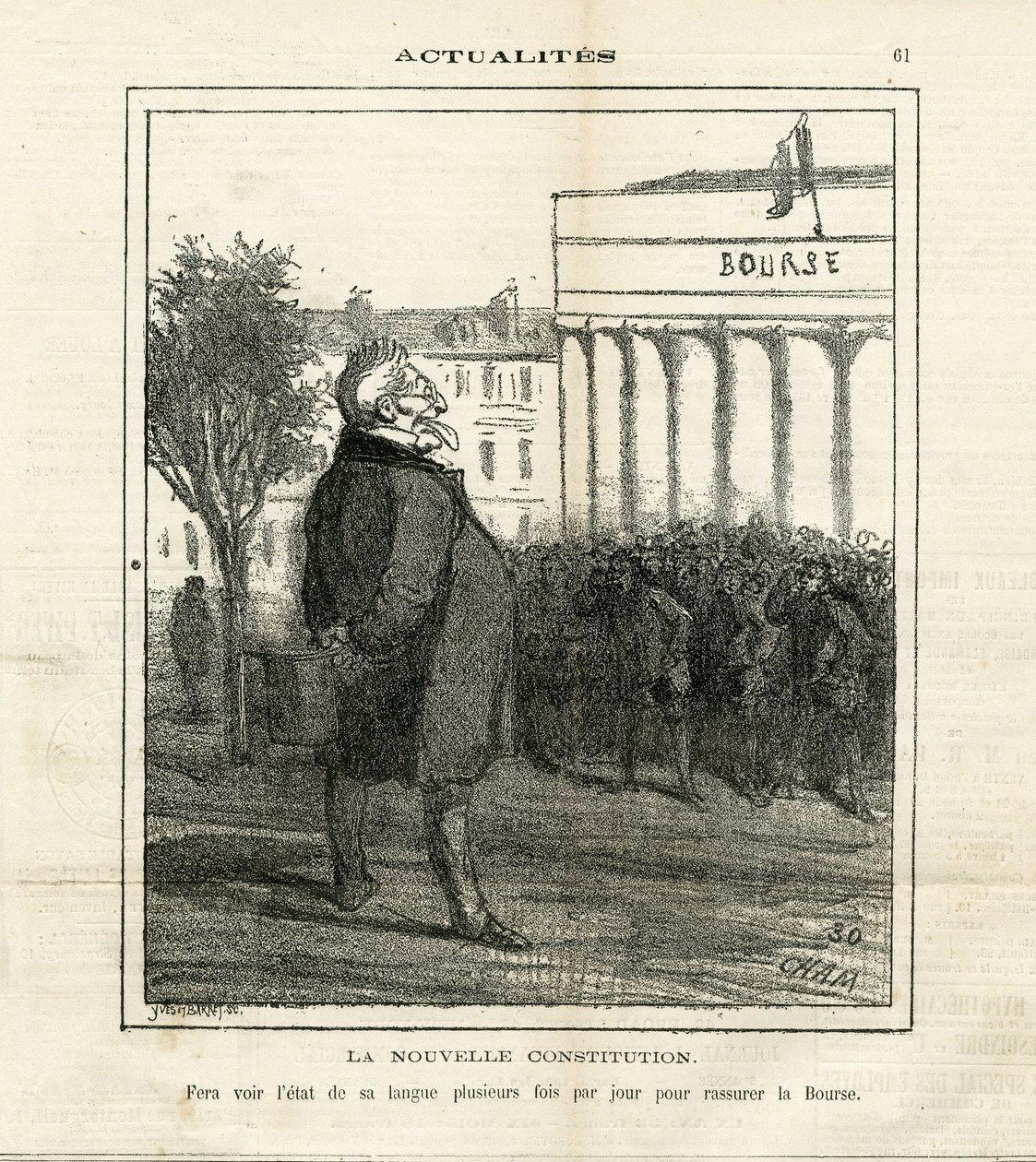 Illustratie van Cham (1819-1879) in Le Charivari door Amédée de Noé