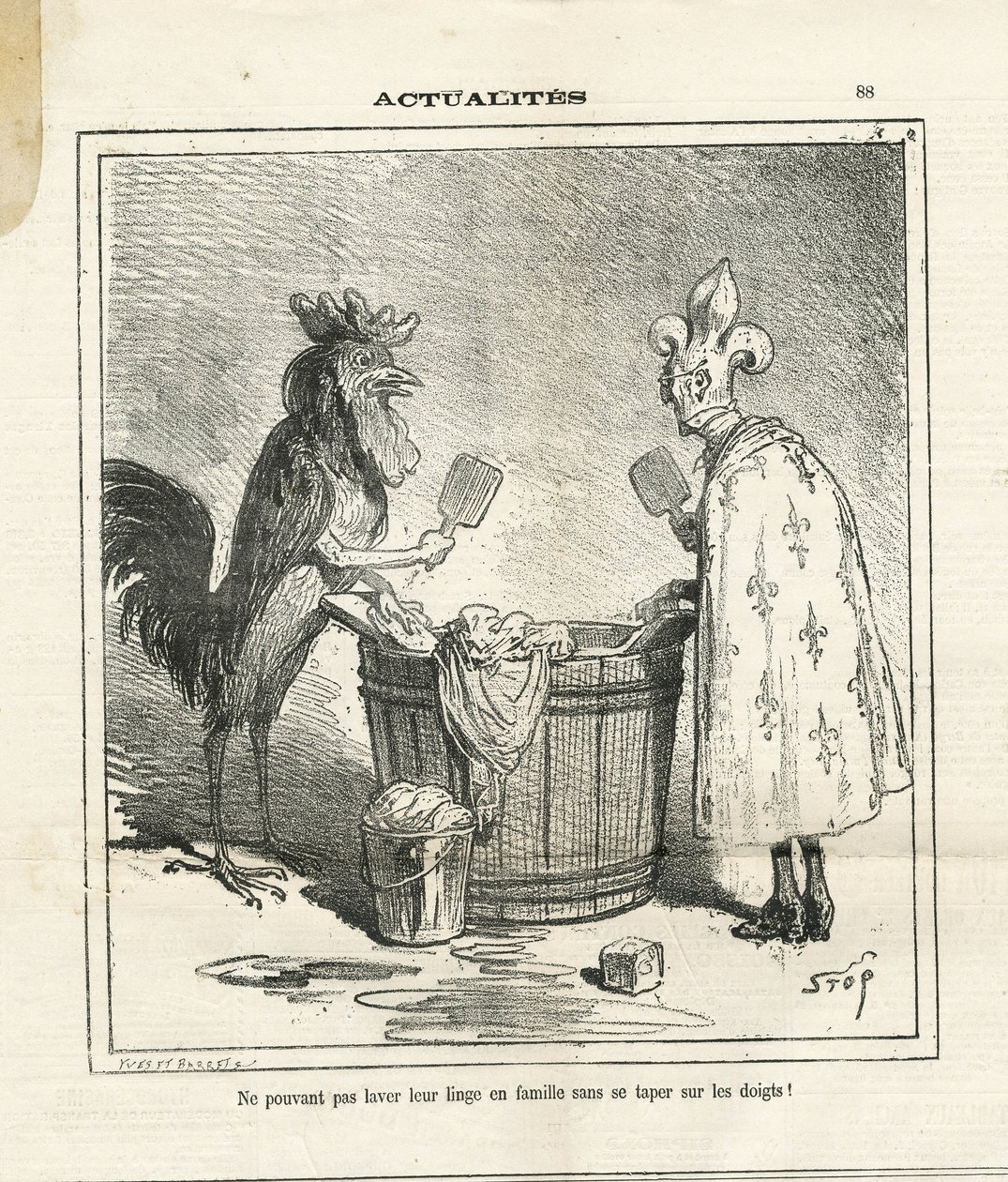 Illustratie van Cham in Le Charivari door Amédée de Noé