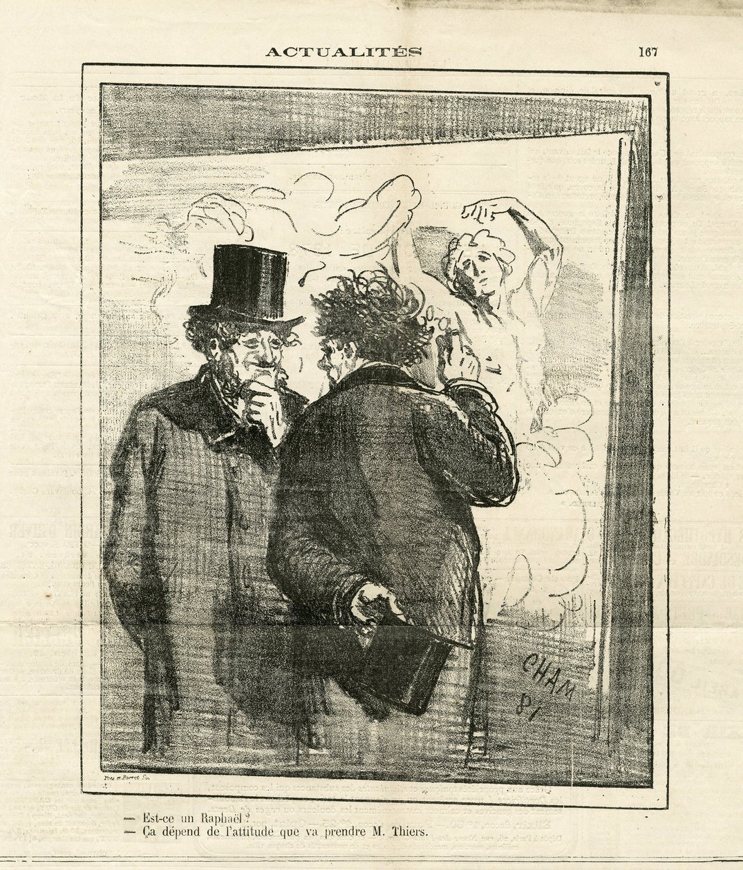 Illustratie van Cham (1819-1879) in Le Charivari door Amédée de Noé