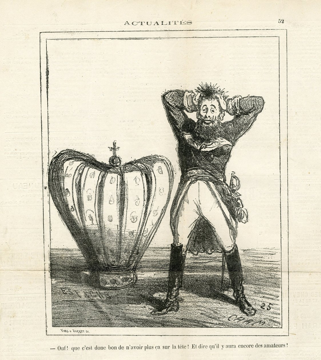 Illustratie van Cham (1819-1879) in Le Charivari door Amédée de Noé