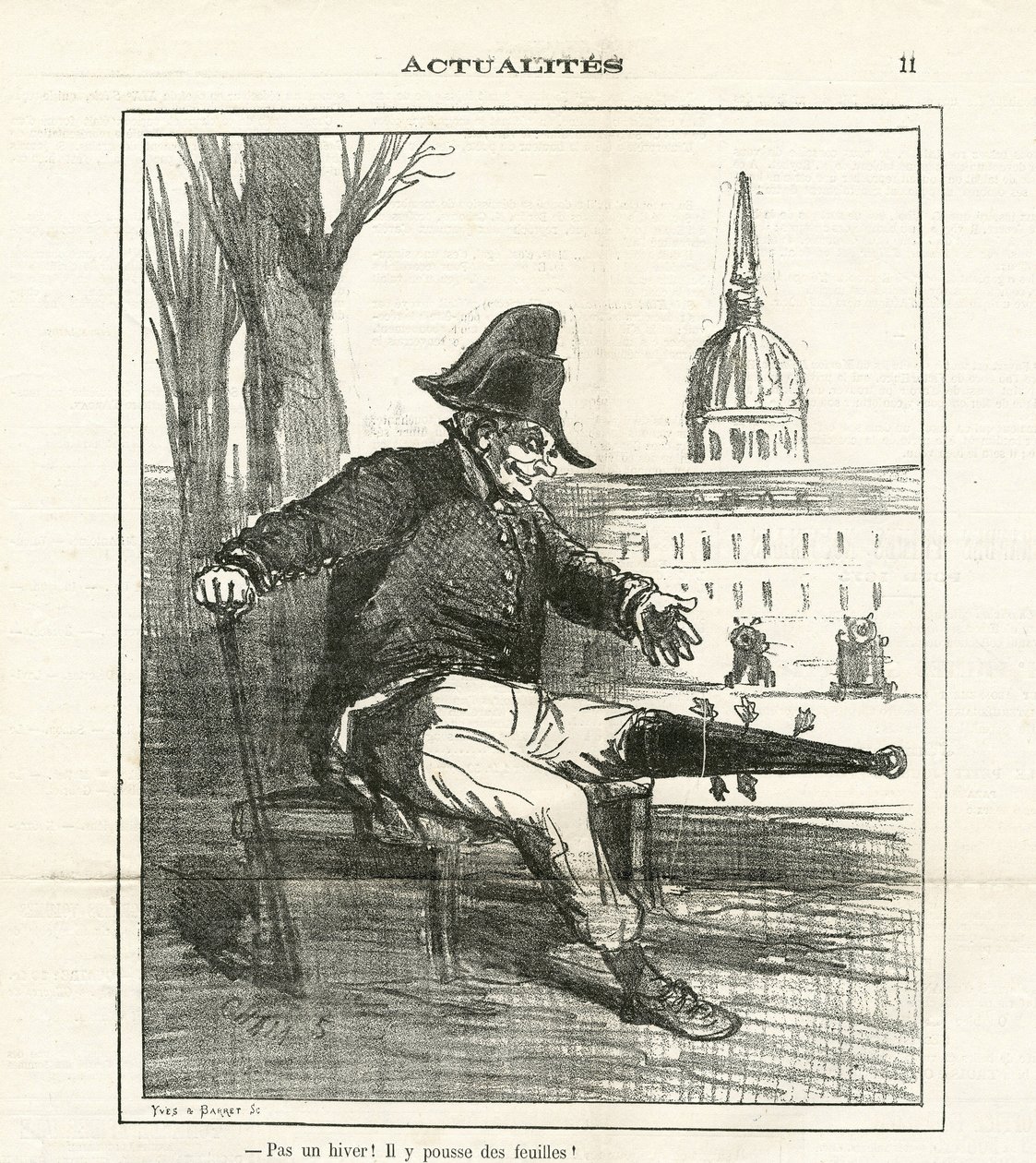 Illustratie van Cham in The Charivari door Amédée de Noé
