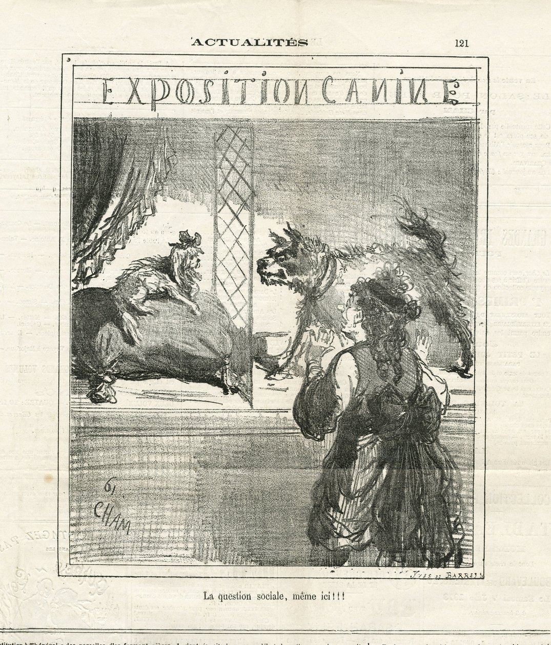 Illustratie van Cham (1819-1879) in Le Charivari door Amédée de Noé