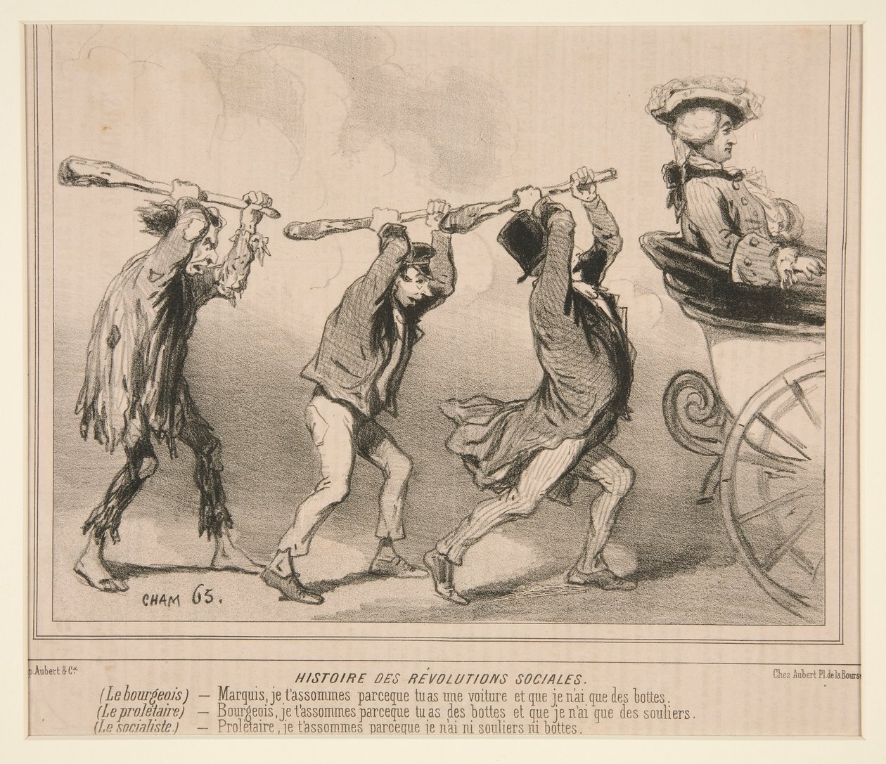 Geschiedenis van de Sociale Revoluties, uit Le Charivari door Cham