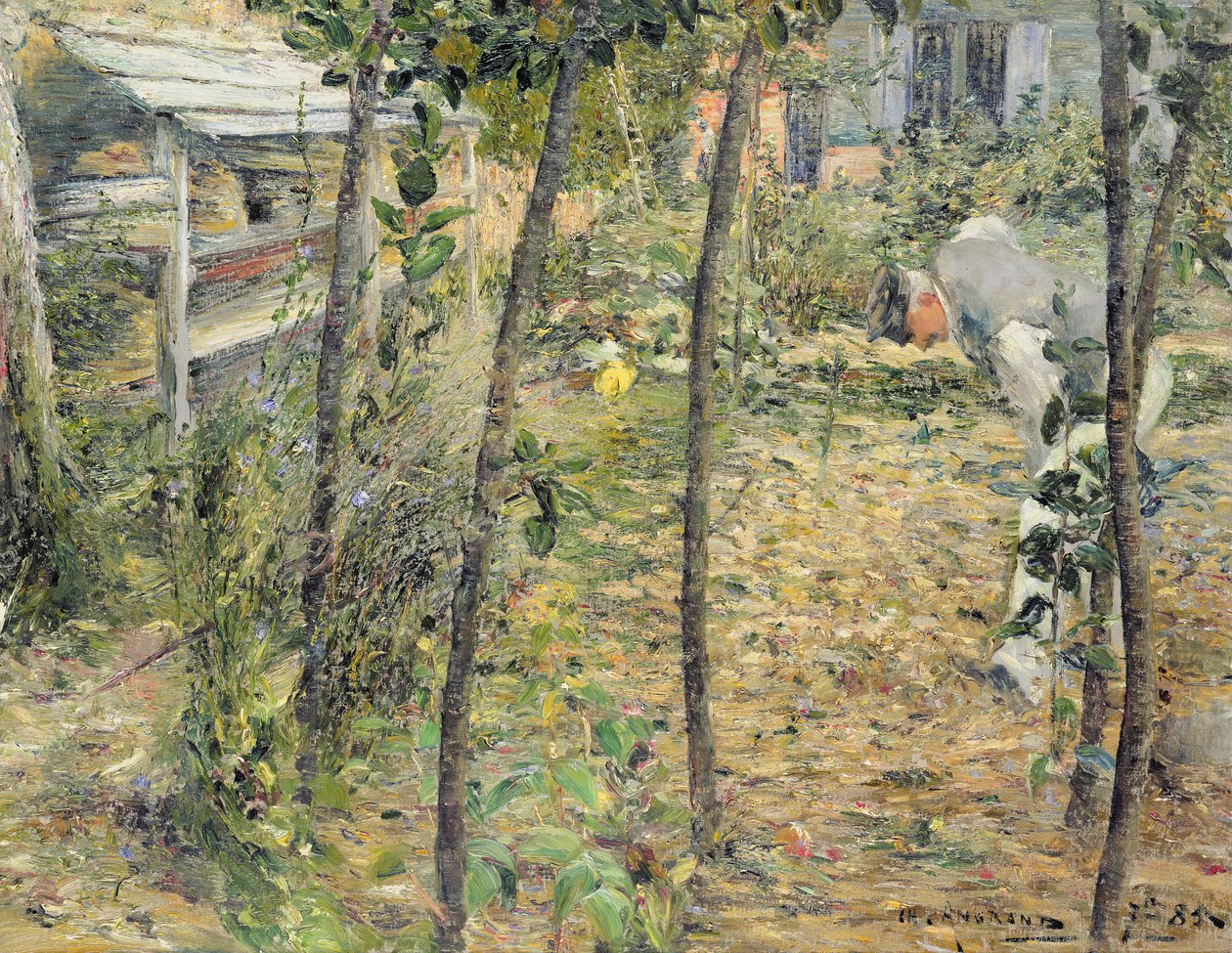 In de tuin, 1885 door Charles Angrand