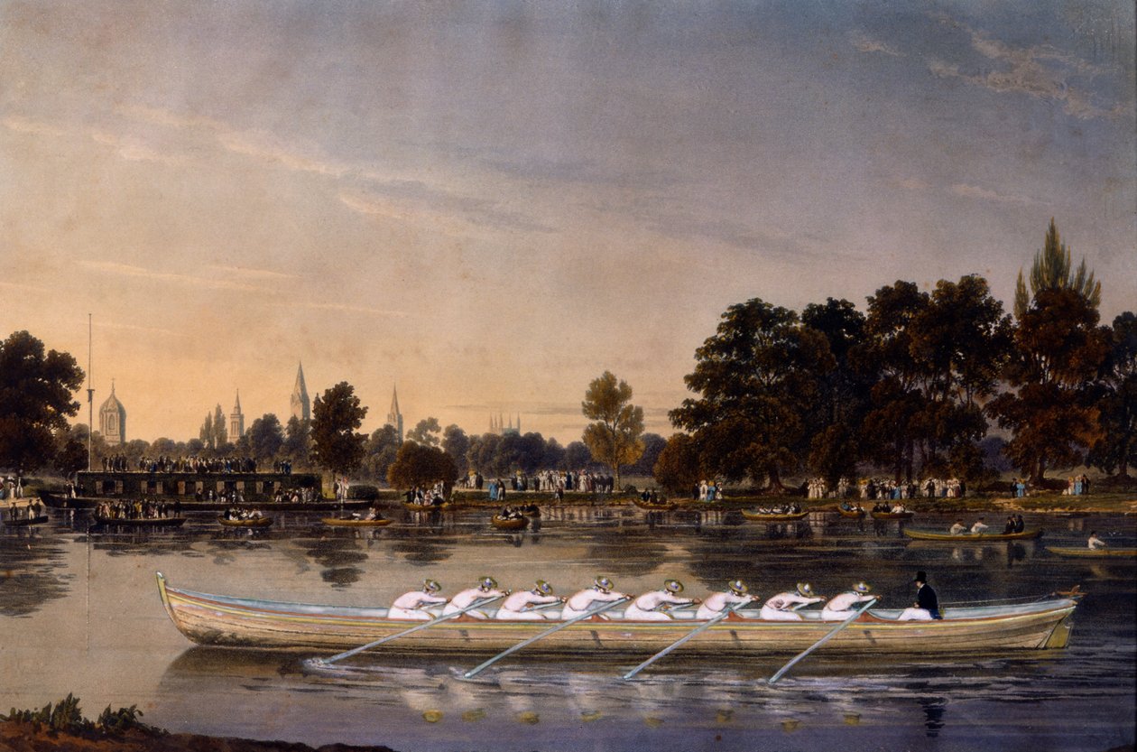 De bootrace, ca. 1850 door Charles J. Basébé