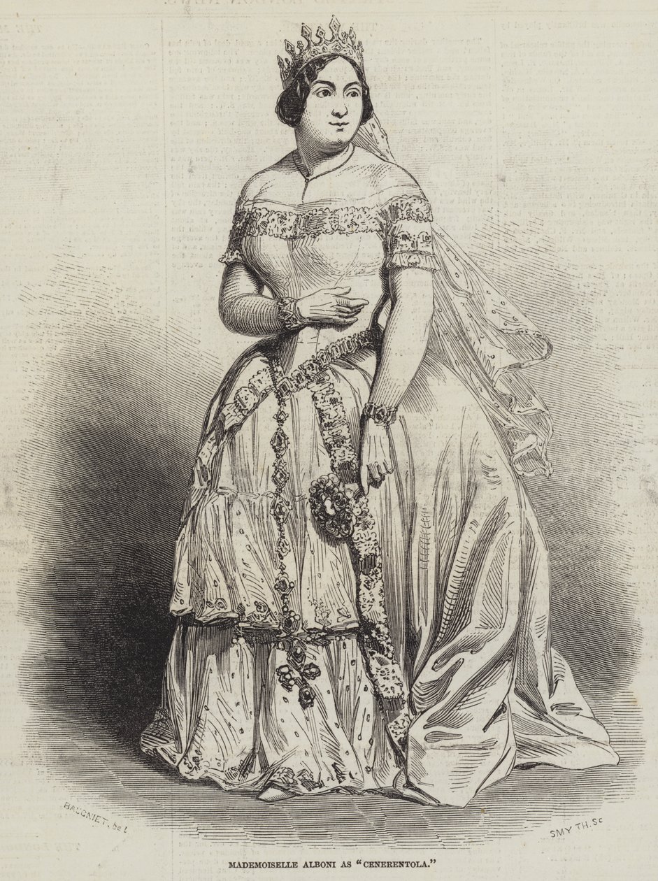 Mademoiselle Alboni als Cenerentola door Charles Baugniet