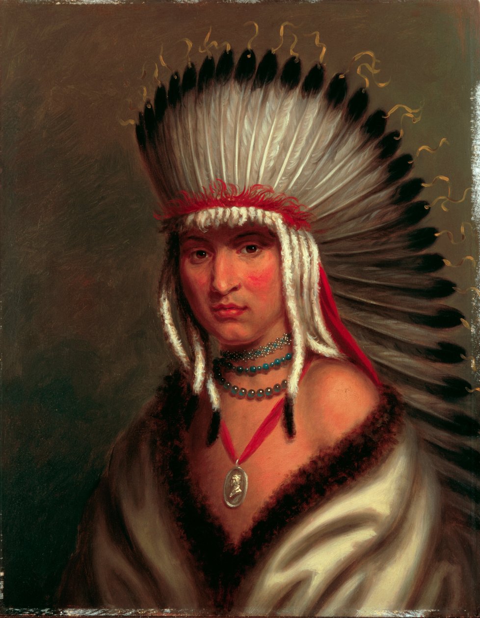 Petalesharro (Gulle Hoofdman), Pawnee door Charles Bird King