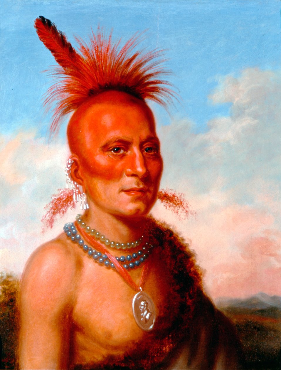 Sharitarish (Boze Hoofdman), Pawnee door Charles Bird King