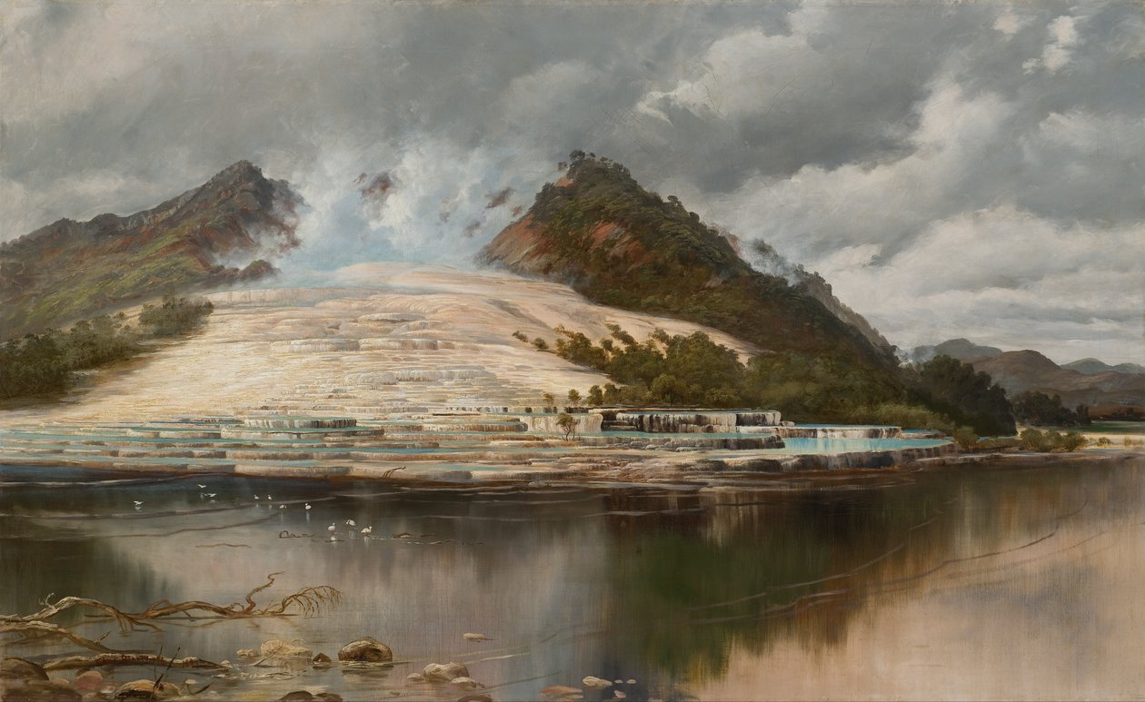 Witte Terrassen, Rotomahana door Charles Blomfield