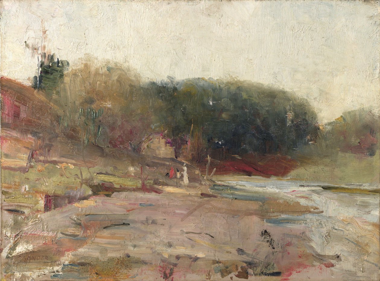 Aan de Rivier Yarra, nabij Heidelberg, Victoria door Charles Edward Conder