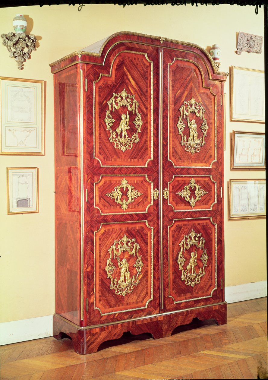Regency stijl kledingkast, 1725-30 door Charles Cressent