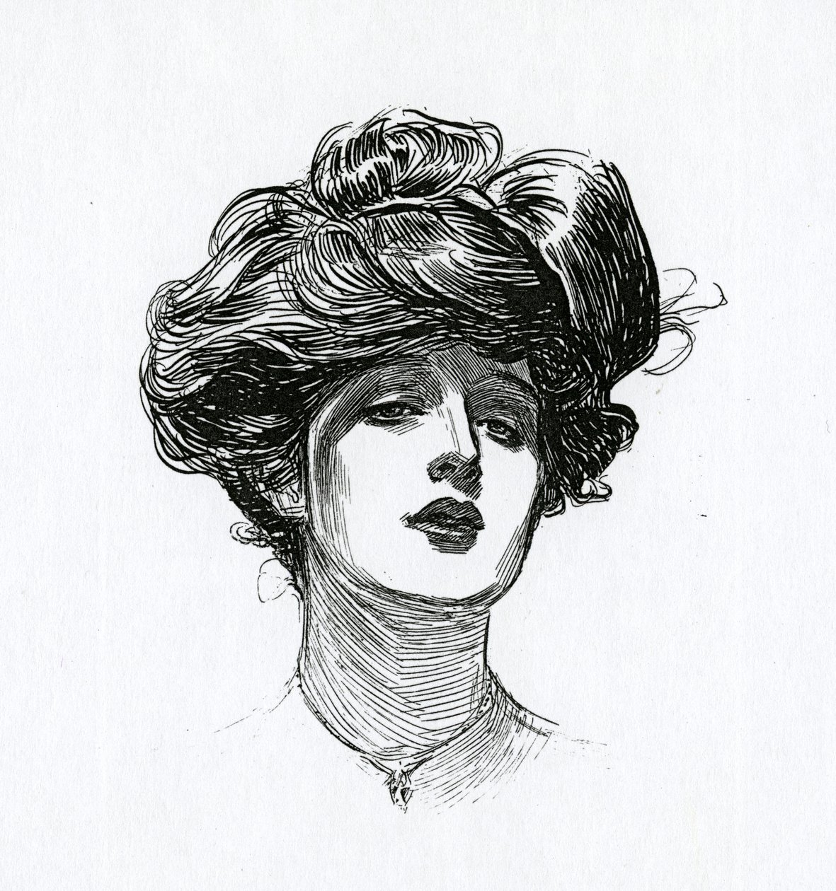 Een Gibson-meisje, ca. 1902 door Charles Dana Gibson