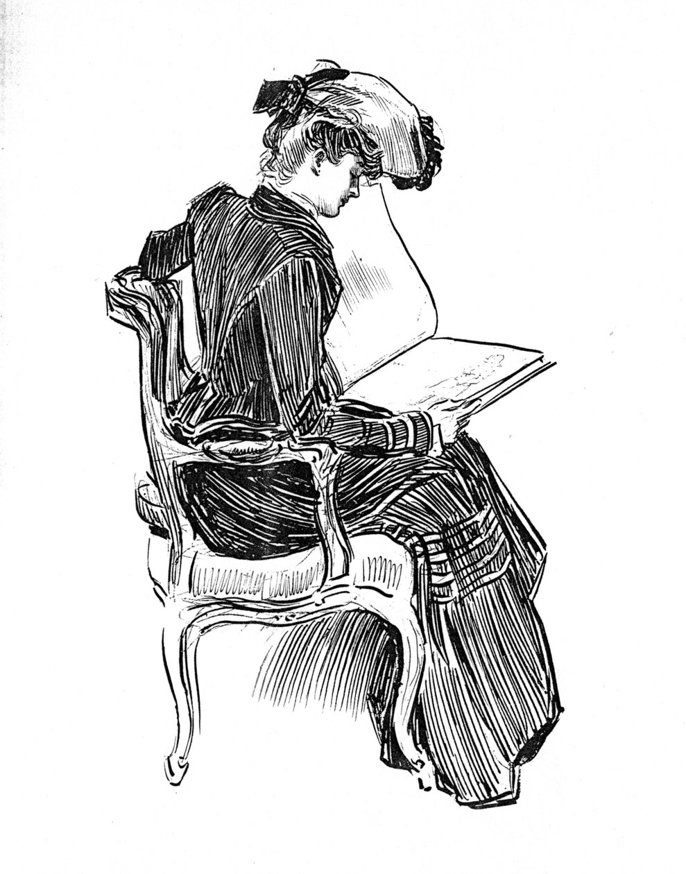 Een Gibson Girl, ca. 1902 door Charles Dana Gibson