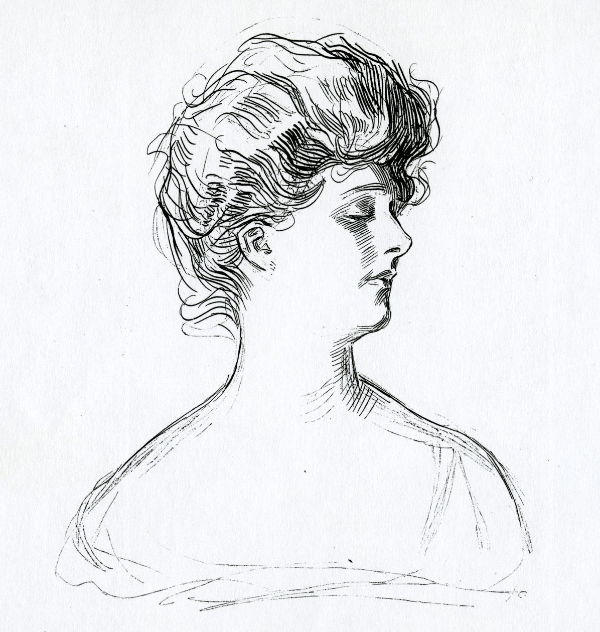 Een Gibson Girl, ca. 1902 door Charles Dana Gibson