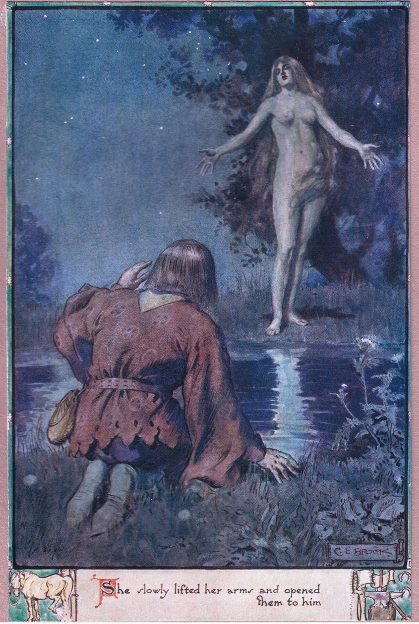 Ze hief langzaam haar armen op en opende ze naar haar toe. door Charles Edmund Brock