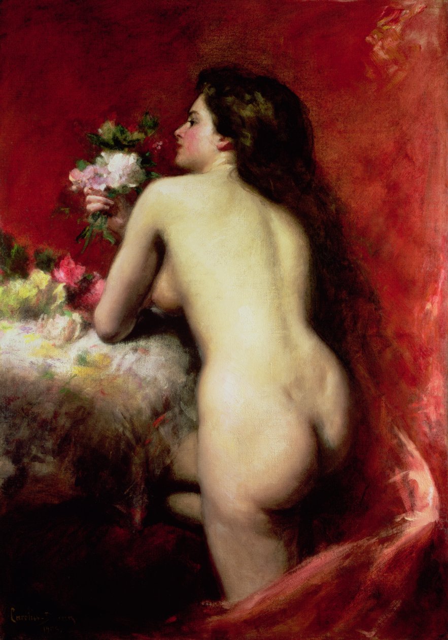 Het model, 1905 door Charles Emile Auguste Carolus Duran