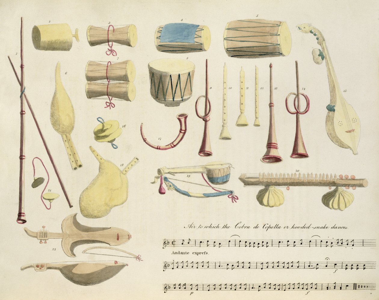 Indiase muziekinstrumenten, plaat 23 uit 