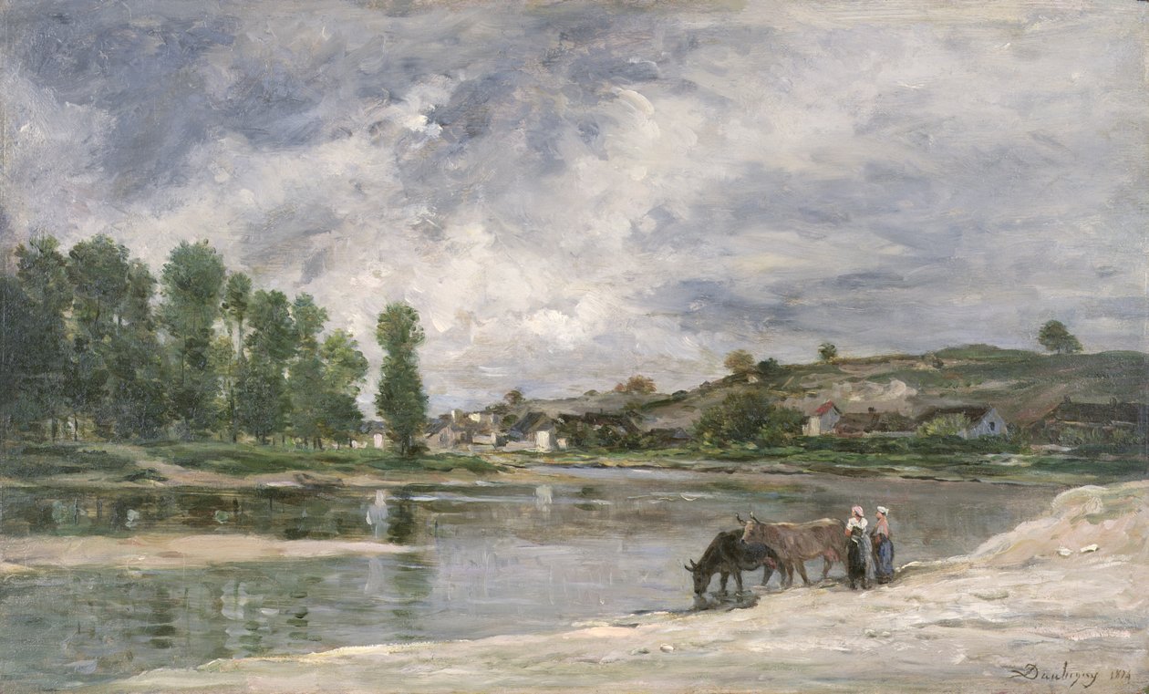 Aan de Loire, 1874 door Charles Francois Daubigny