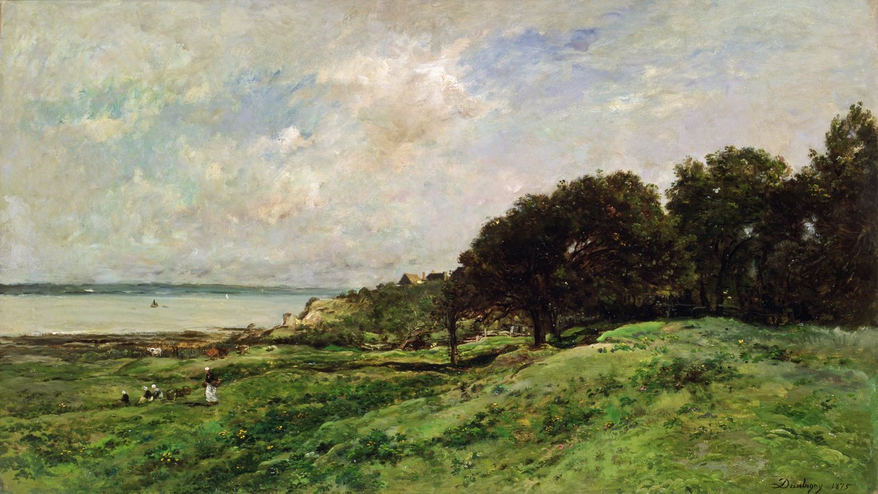 De Kust van Villerville, 1875 door Charles Francois Daubigny