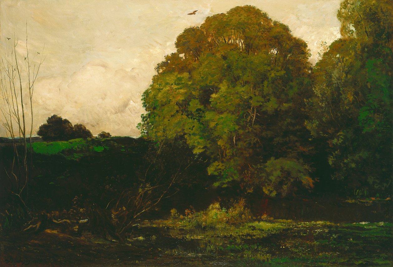 Een vijver in de Morvan door Charles Francois Daubigny