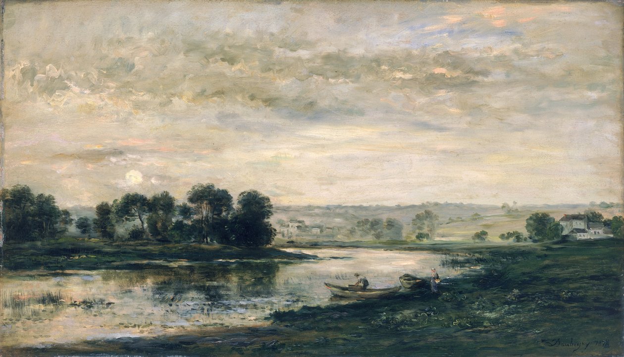 Avond aan de Oise, 1872 door Charles Francois Daubigny