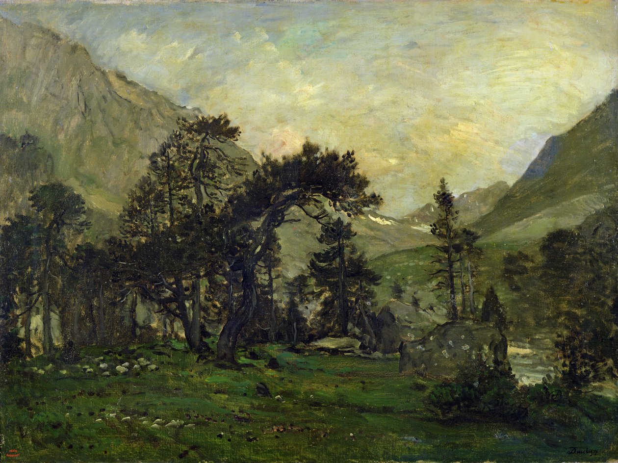 De Mahoura in Cauterets door Charles Francois Daubigny