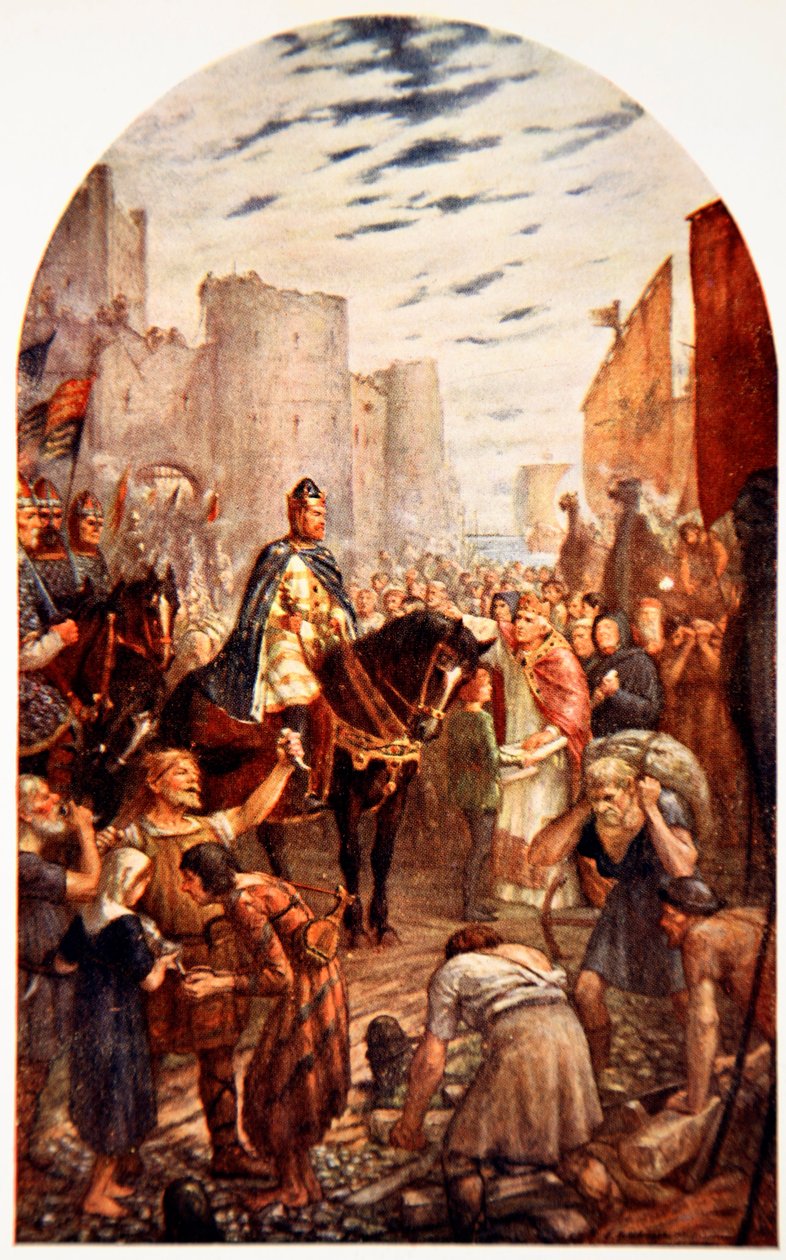 Willem Rufus bij de Tower of London door Charles Goldsborough Anderson