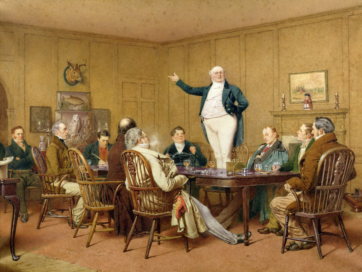 Mr Pickwick Spreekt de Club Toe, 1890 door Charles Green