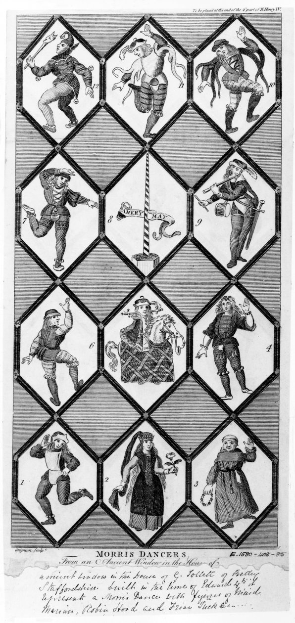 Morris dansers door Charles Grignion