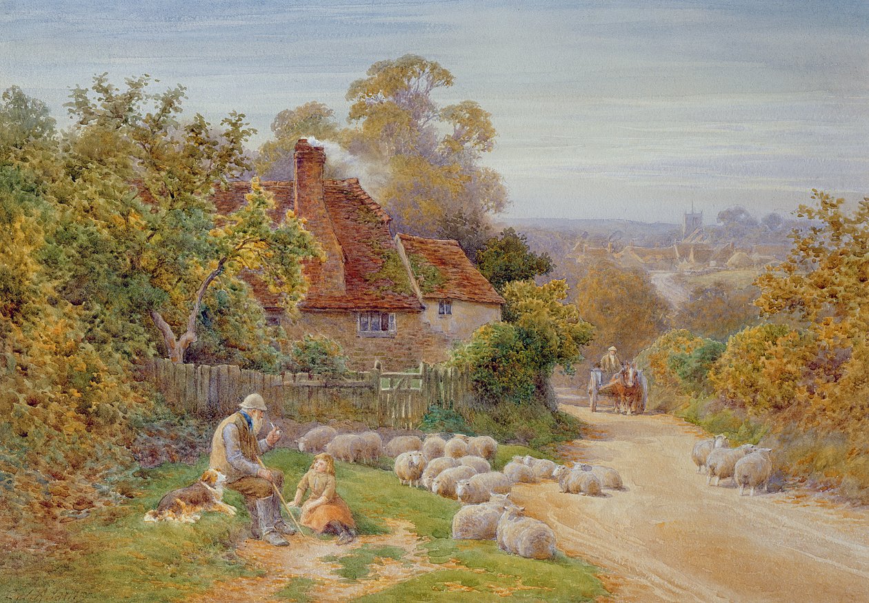 Een rustpauze onderweg door Charles James Adams