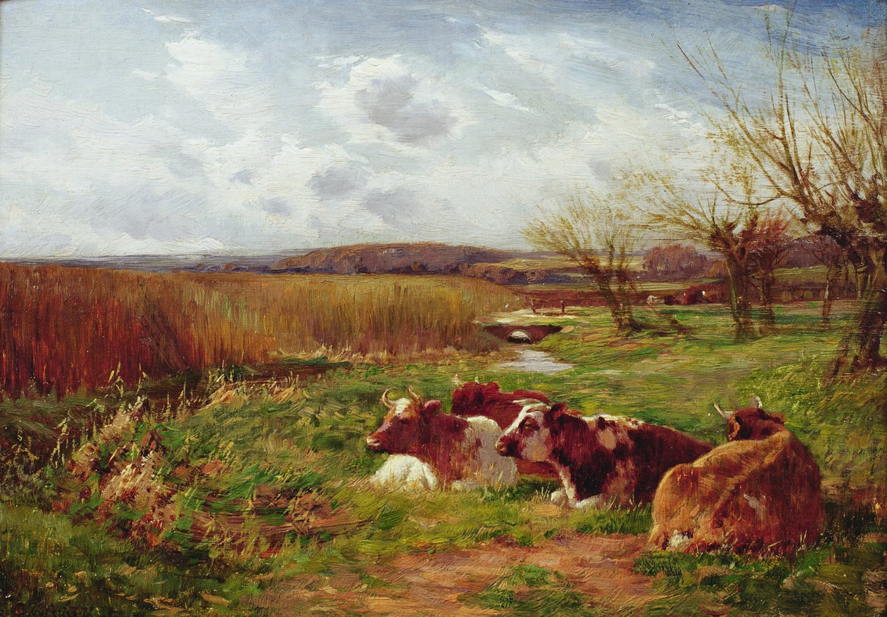 In de weide door Charles James Adams