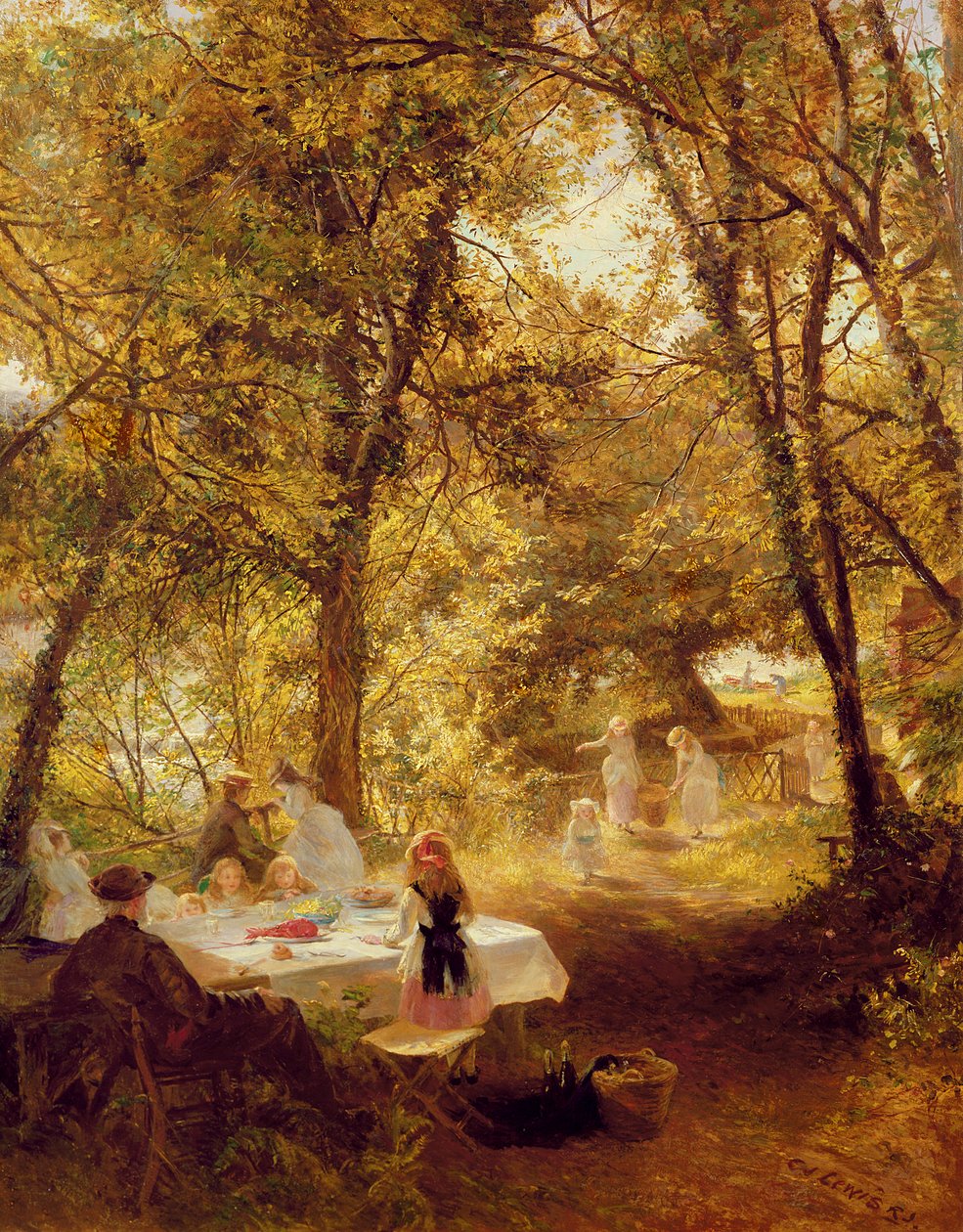 Onze Picknick - New Lock, Berks door Charles James Lewis