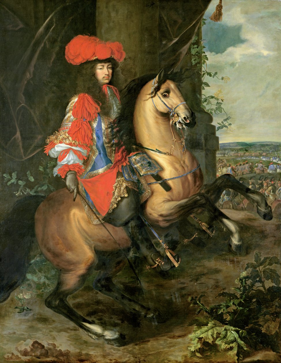 Ruiterportret van Lodewijk XIV (1638-1715) door Charles Le Brun