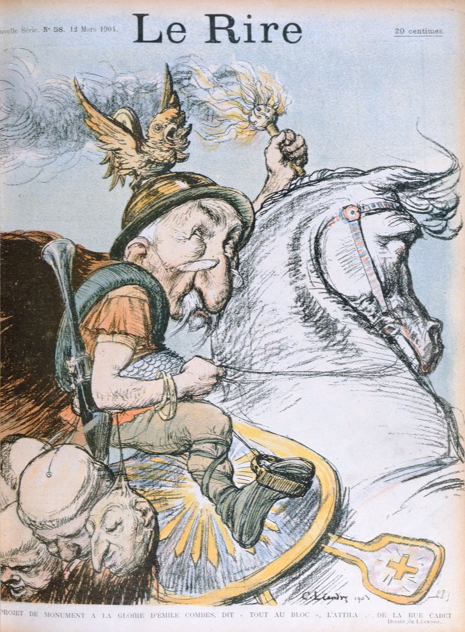 Karikatuur van Emile Combes, omslag van 
