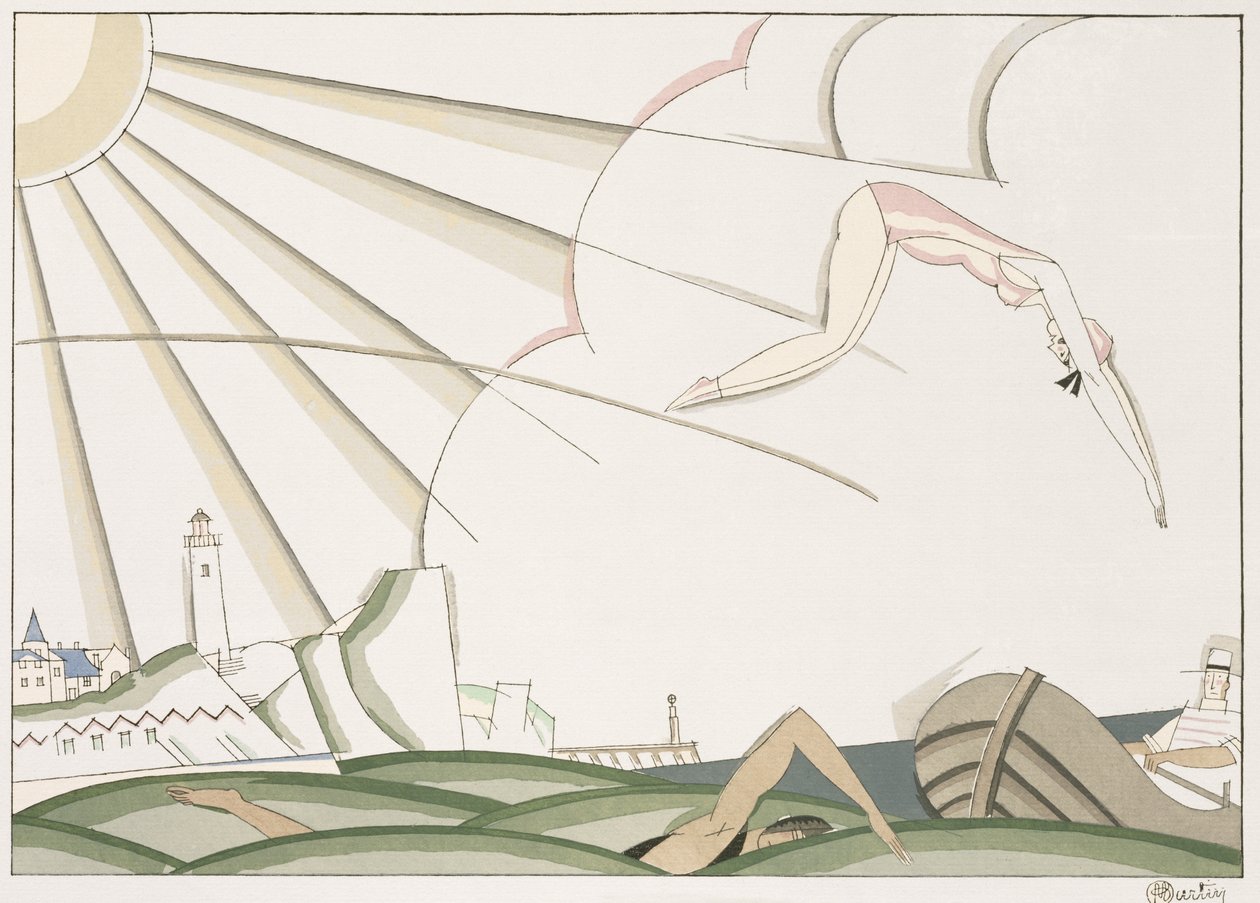 De Duik, c.1920 door Charles Martin