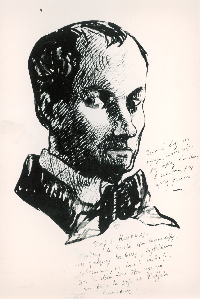 Zelfportret door Charles Pierre Baudelaire