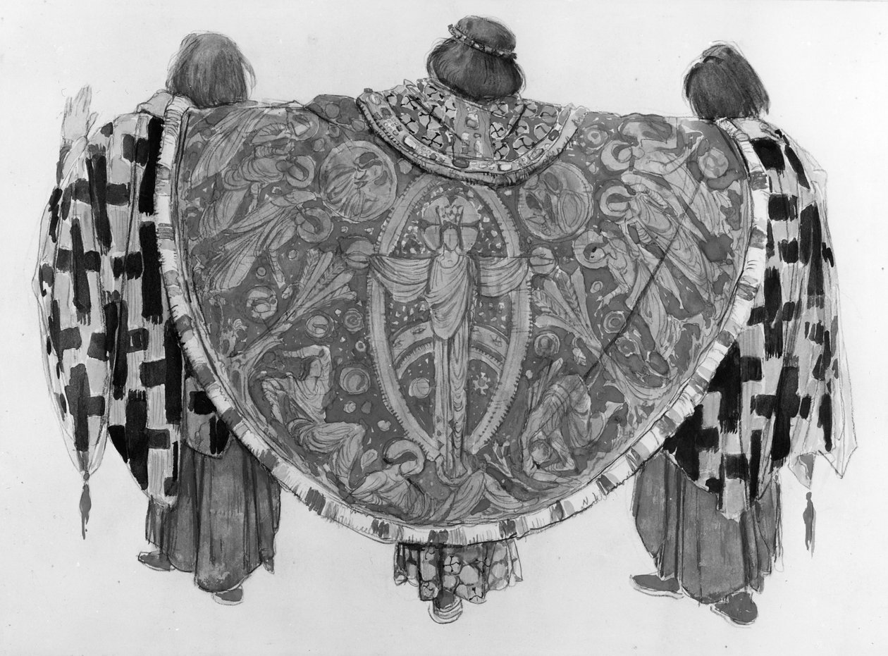 Kostuumontwerp voor Parsifal, ca. 1910 door Charles Ricketts