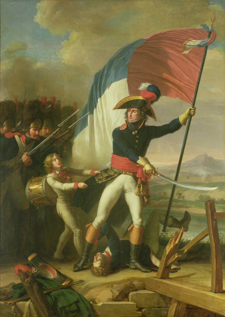 Generaal Augereau (1757-1816) op de Brug bij de Slag van Arcola op 15 november 1796 door Charles Thevenin